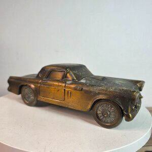 Vintage Banthrico Inc. Chicago USA Ford Thunderbird Metal Coin Bank